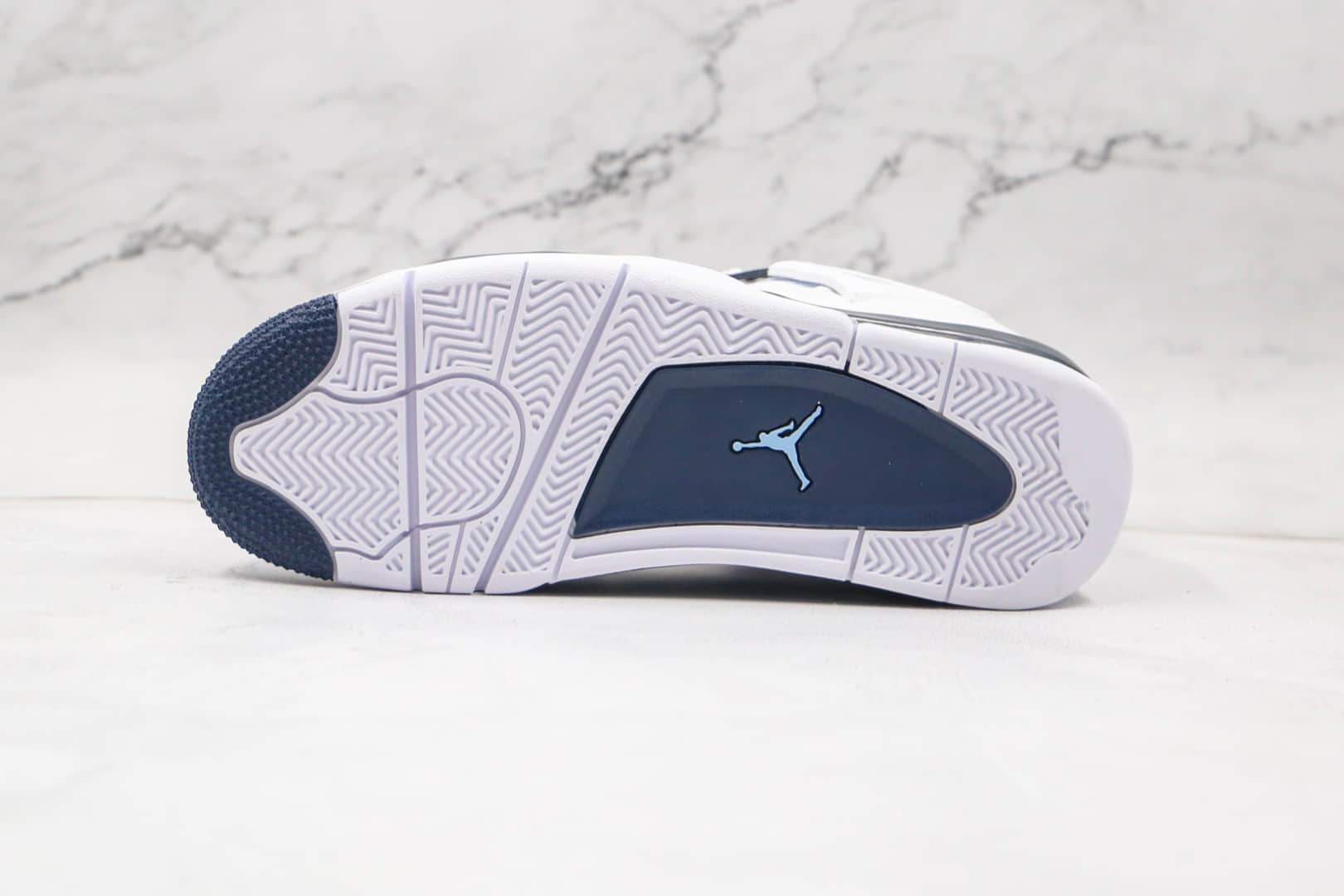 乔丹Air Jordan 4 Retro纯原版本哥伦比亚白蓝色AJ4篮球鞋原楦头纸板打造 货号：314254-107