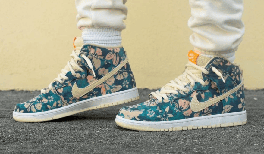 扎染+花卉装扮！全新“夏威夷” Nike SB Dunk High上脚惊艳！ 货号：CZ2232-300