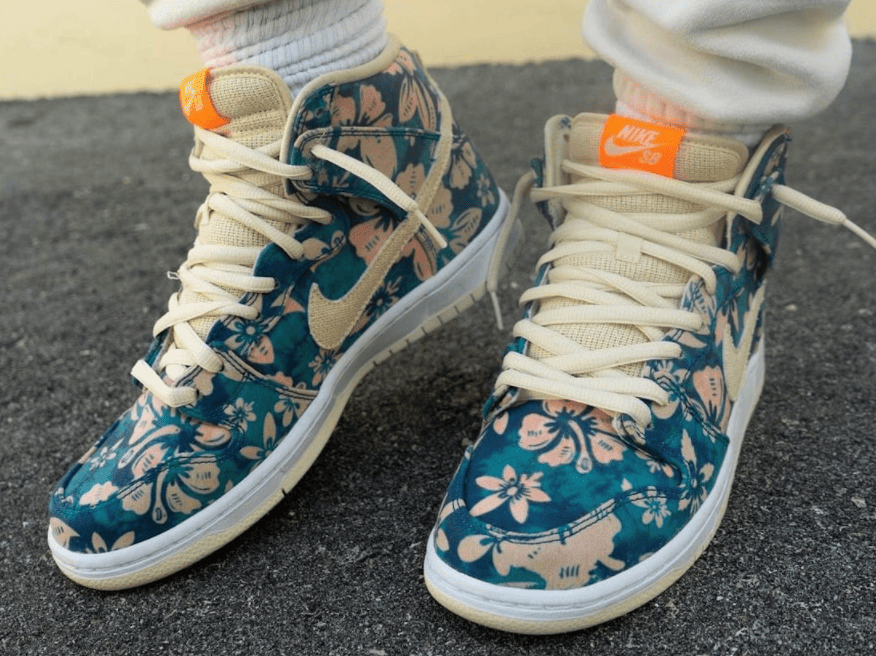 扎染+花卉装扮！全新“夏威夷” Nike SB Dunk High上脚惊艳！ 货号：CZ2232-300