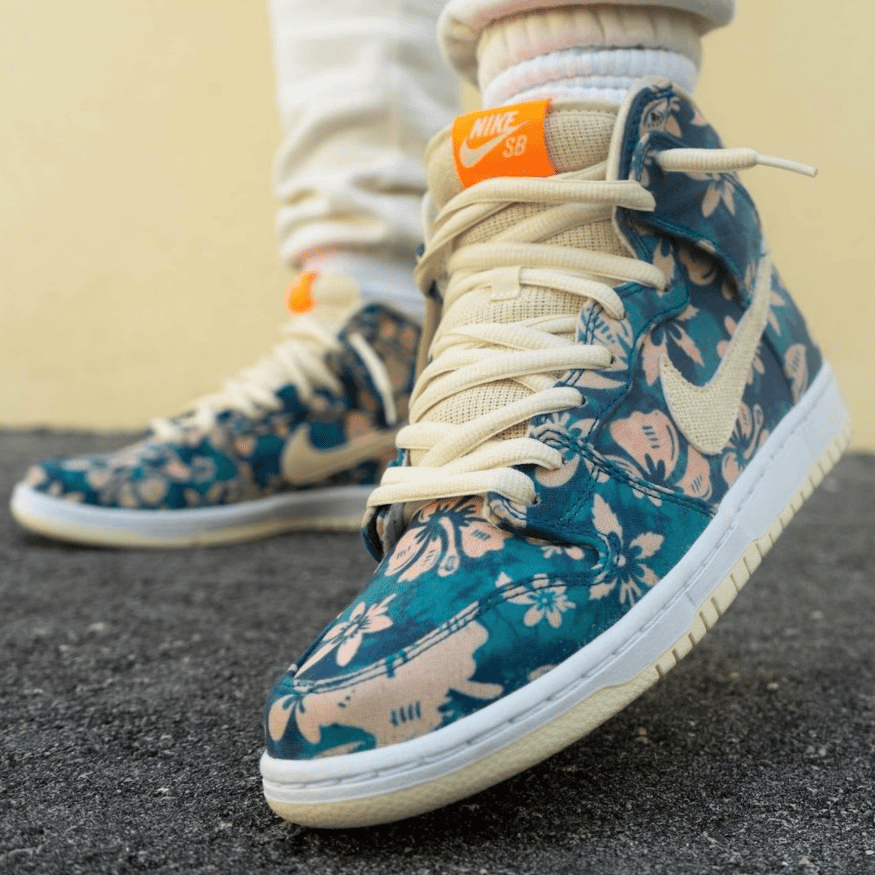 扎染+花卉装扮！全新“夏威夷” Nike SB Dunk High上脚惊艳！ 货号：CZ2232-300