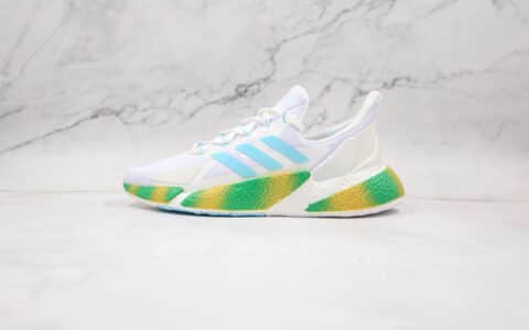 阿迪达斯Adidas X9000L4 Boost纯原版本爆米花跑鞋X9000L4灰白绿色原档案数据开发 货号：FY3230