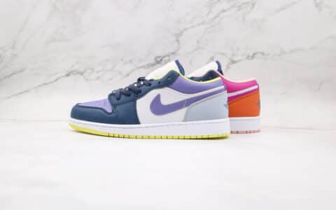 乔丹Air Jordan 1 Low SE纯原版本低帮AJ1粉紫鸳鸯板鞋原档案数据开发 货号：DJ4342-400