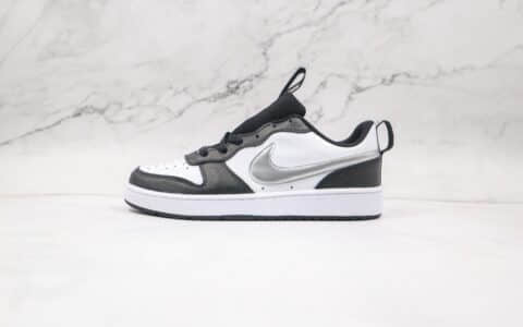 耐克Nike Court Borough Low 2纯原版本低帮黑白银板鞋原楦头纸板打造 货号：CT3964-100