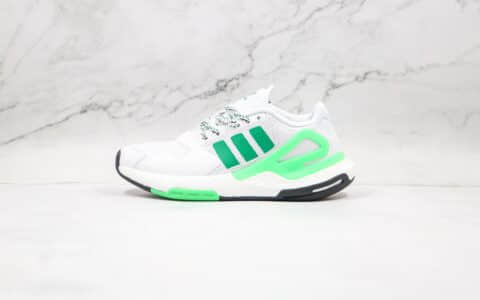 阿迪达斯Adidas Originals 2021 Day Jogger Boost 2021纯原版本三叶草夜行者二代白绿色爆米花跑鞋原鞋开模 货号：FW4848