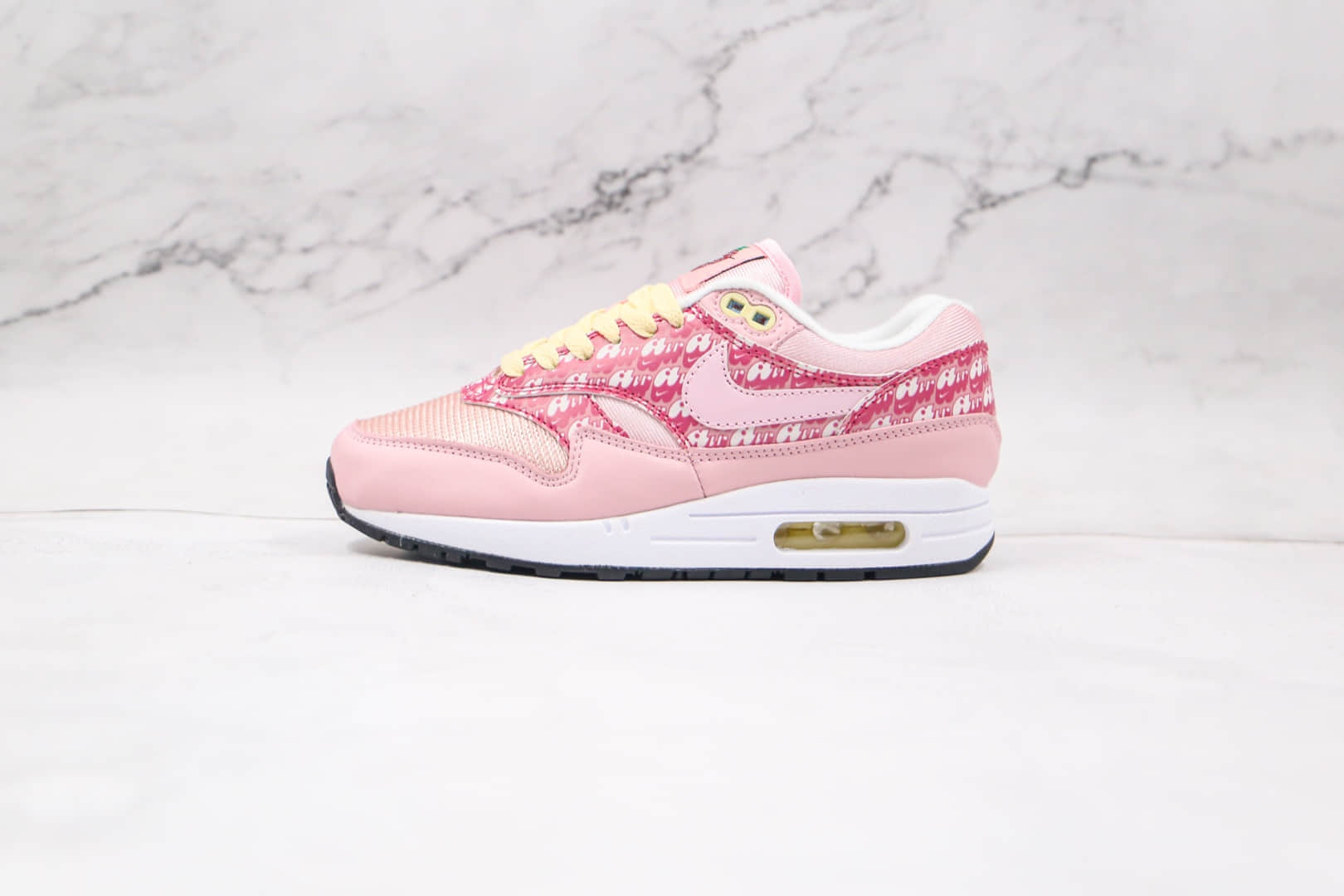 耐克Nike Air Max 1 Strawberry Lemonade纯原版本弹幕粉色反光气垫鞋原档案数据开发 货号：CJ0609-600