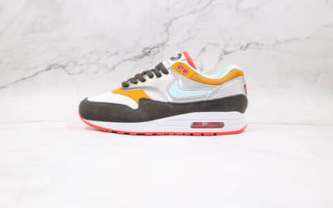 耐克Nike air max 1 white grey dark smoke纯原版本黑白黄蓝复古Max 1气垫鞋原盒原标 货号：CZ8138-100