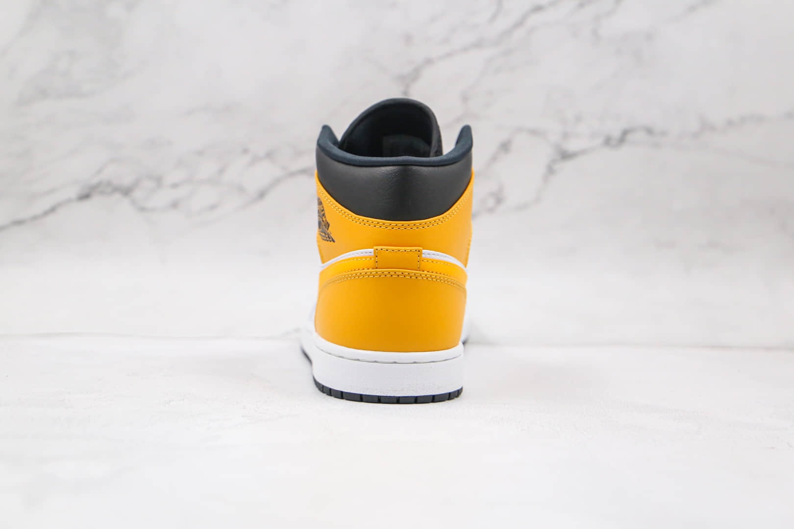 乔丹Air Jordan 1 Mid纯原版本中帮AJ1白黄色篮球鞋原档案数据开发 货号：554724-170