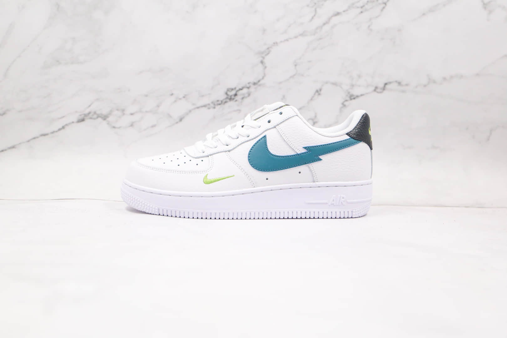 耐克Nike Air Force 1 Low纯原版本低帮空军一号蓝绿断勾板鞋原盒原标原鞋开模打造 货号：DJ6894-100