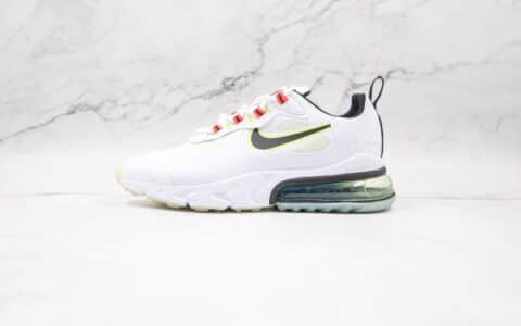 耐克Nike Air Max 270 React纯原版本半掌气垫Max270白绿黑色内置真小潘气垫 货号：CZ6685-100