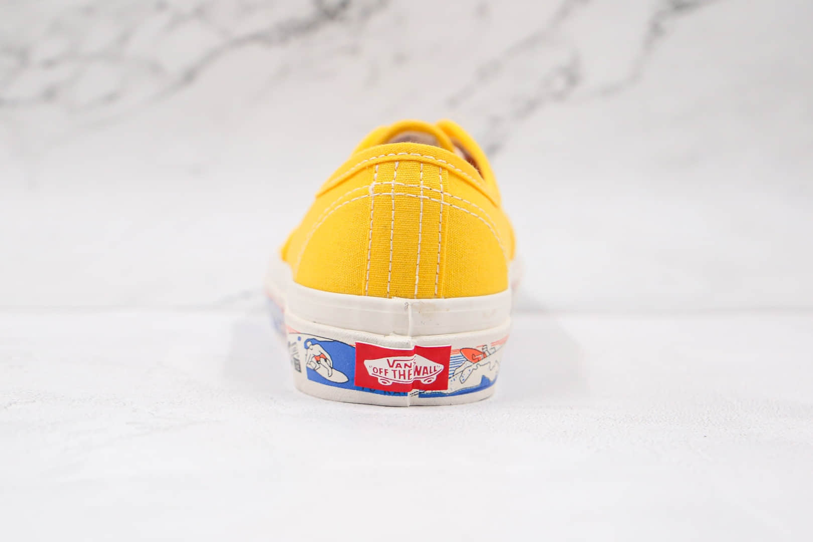 万斯Vans Authentic 44 DX公司级版本低帮安纳海姆黄色帆布冲浪图案硫化板鞋原盒原标 货号：VN0A54F341Q