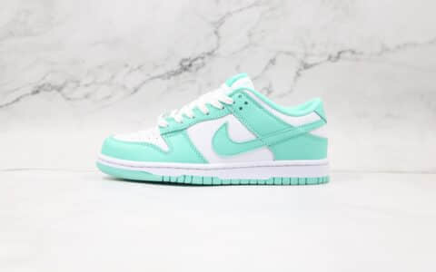 耐克Nike Dunk Low Green Glow纯原版本低帮SB DUNK蒂芙尼白绿配色板鞋原楦头纸板打造 货号：DD1503-105