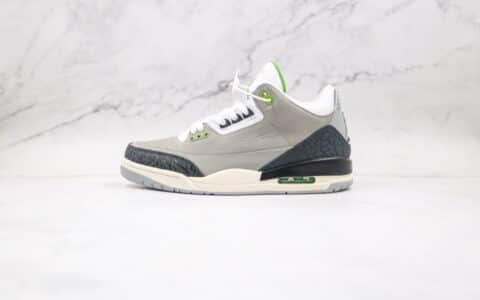 乔丹Air Jordan 3 Retro Chlorophyll纯原版本叶绿素AJ3篮球鞋原楦头纸板打造 货号：136064-006