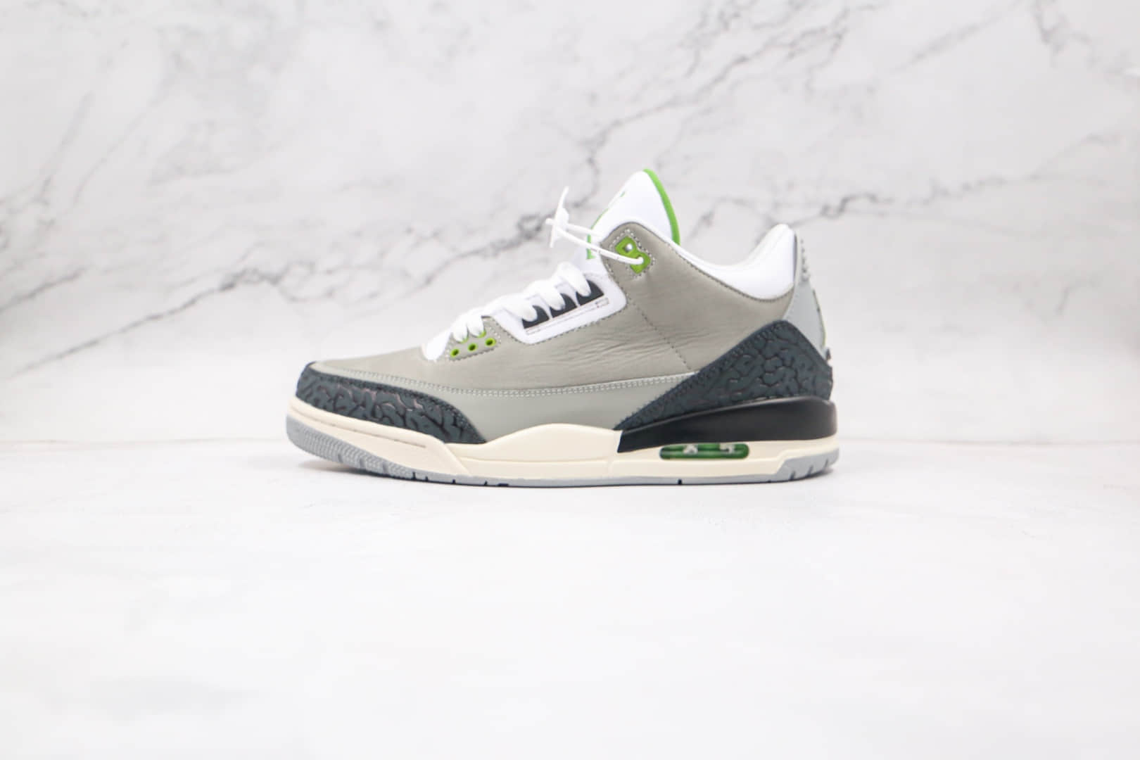 乔丹Air Jordan 3 Retro Chlorophyll纯原版本叶绿素AJ3篮球鞋原楦头纸板打造 货号：136064-006