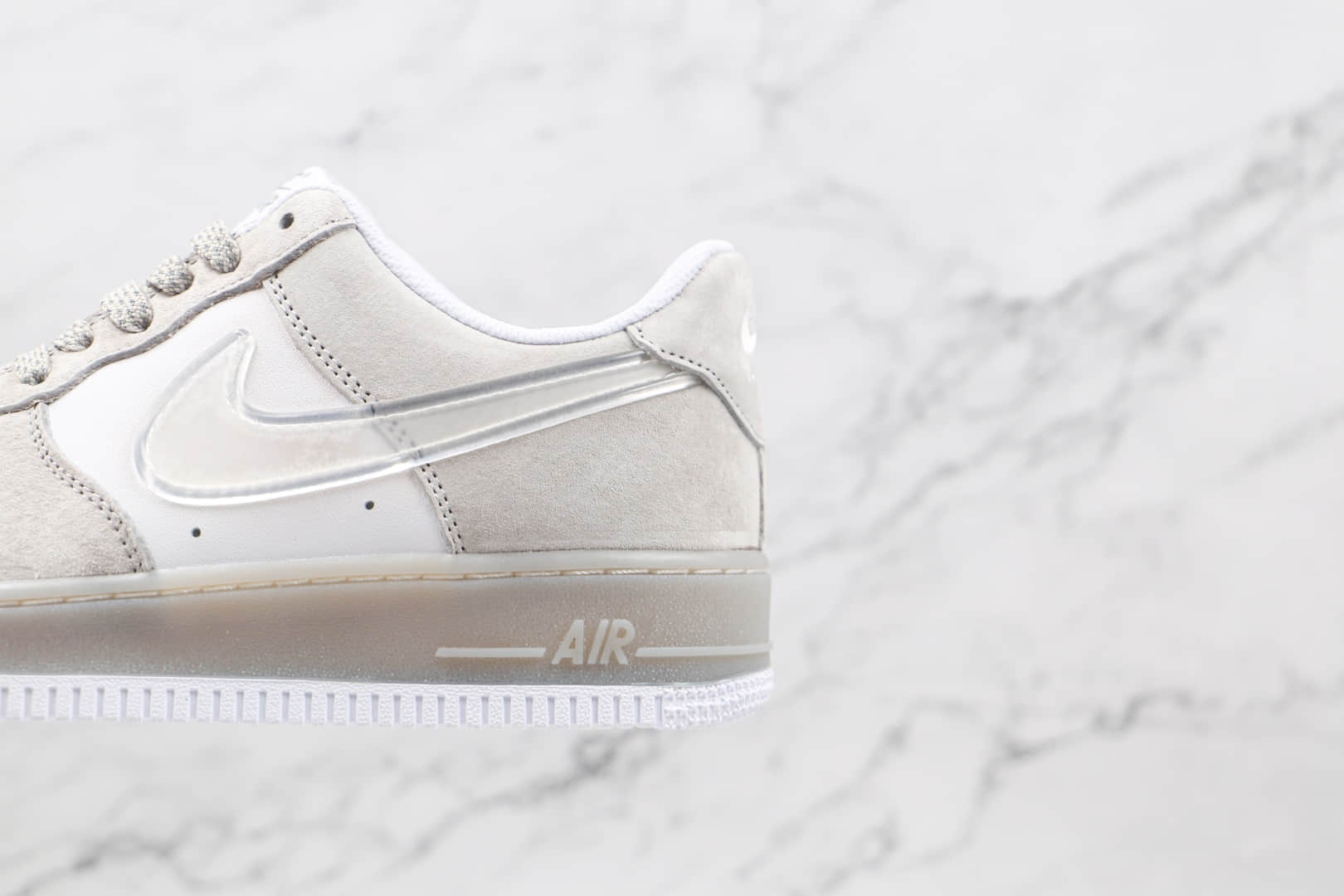 耐克Nike Air Force 1 07纯原版本低帮空军一号灰白熊猫果冻勾板鞋内置气垫 货号：CN1228-003