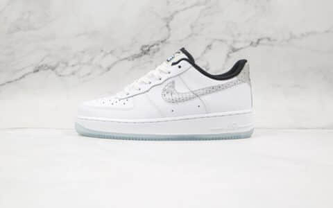 耐克NIKE AIR FORCE 1纯原版本低帮空军一号白灰色裸眼3D板鞋内置气垫 货号：CW5909-100