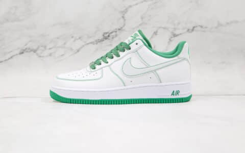 耐克Nike Air Force 1 '07纯原版本低帮空军一号白绿缝线板鞋内置气垫 货号：CN2896-103