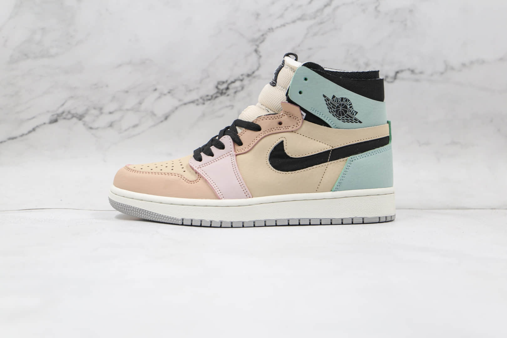 乔丹Air Jordan 1 Zoom Air CMFT Easter纯原版本高帮AJ1马卡龙复活节彩蛋板鞋原档案数据开发 货号：CT0979-101