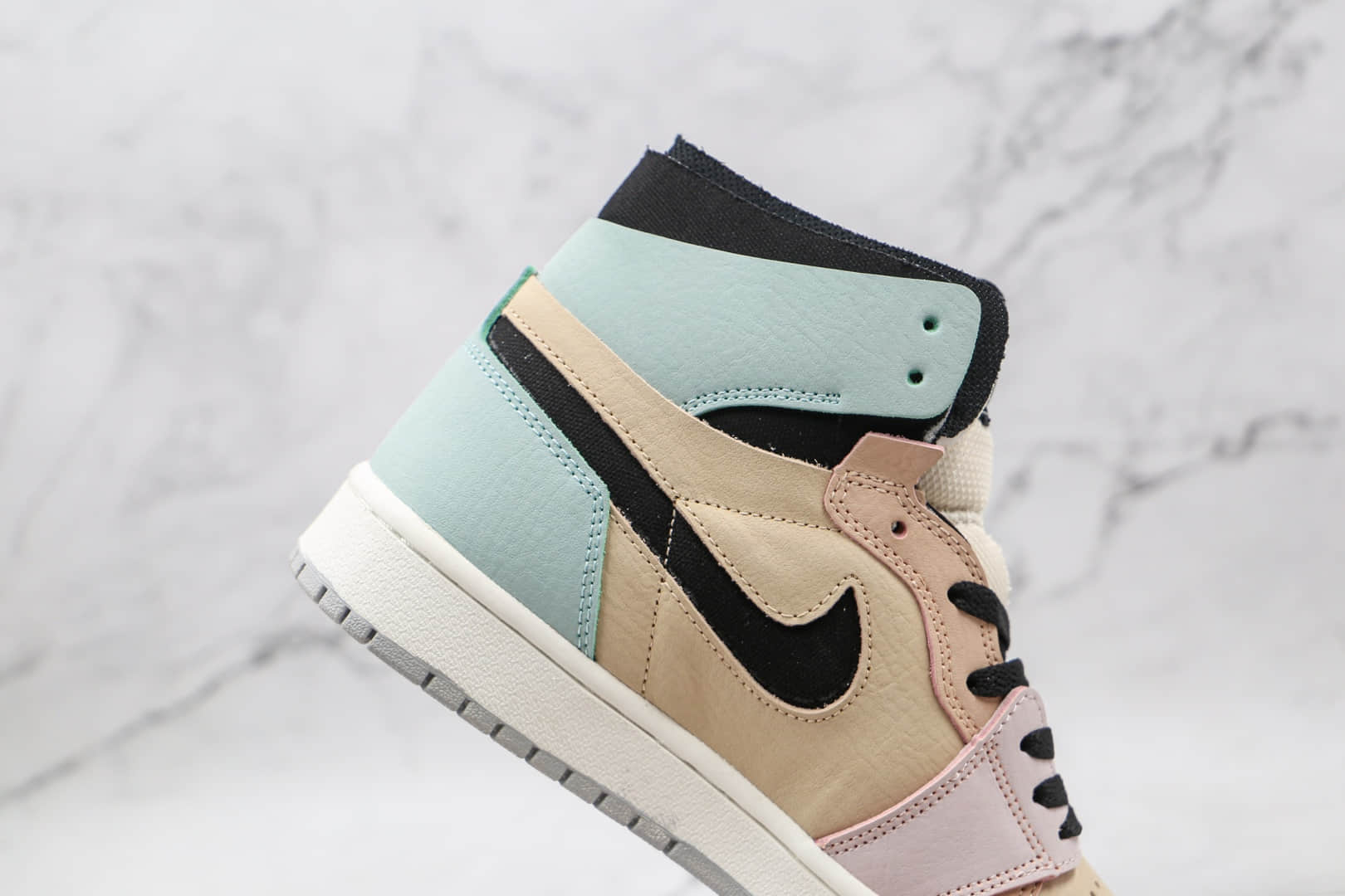 乔丹Air Jordan 1 Zoom Air CMFT Easter纯原版本高帮AJ1马卡龙复活节彩蛋板鞋原档案数据开发 货号：CT0979-101