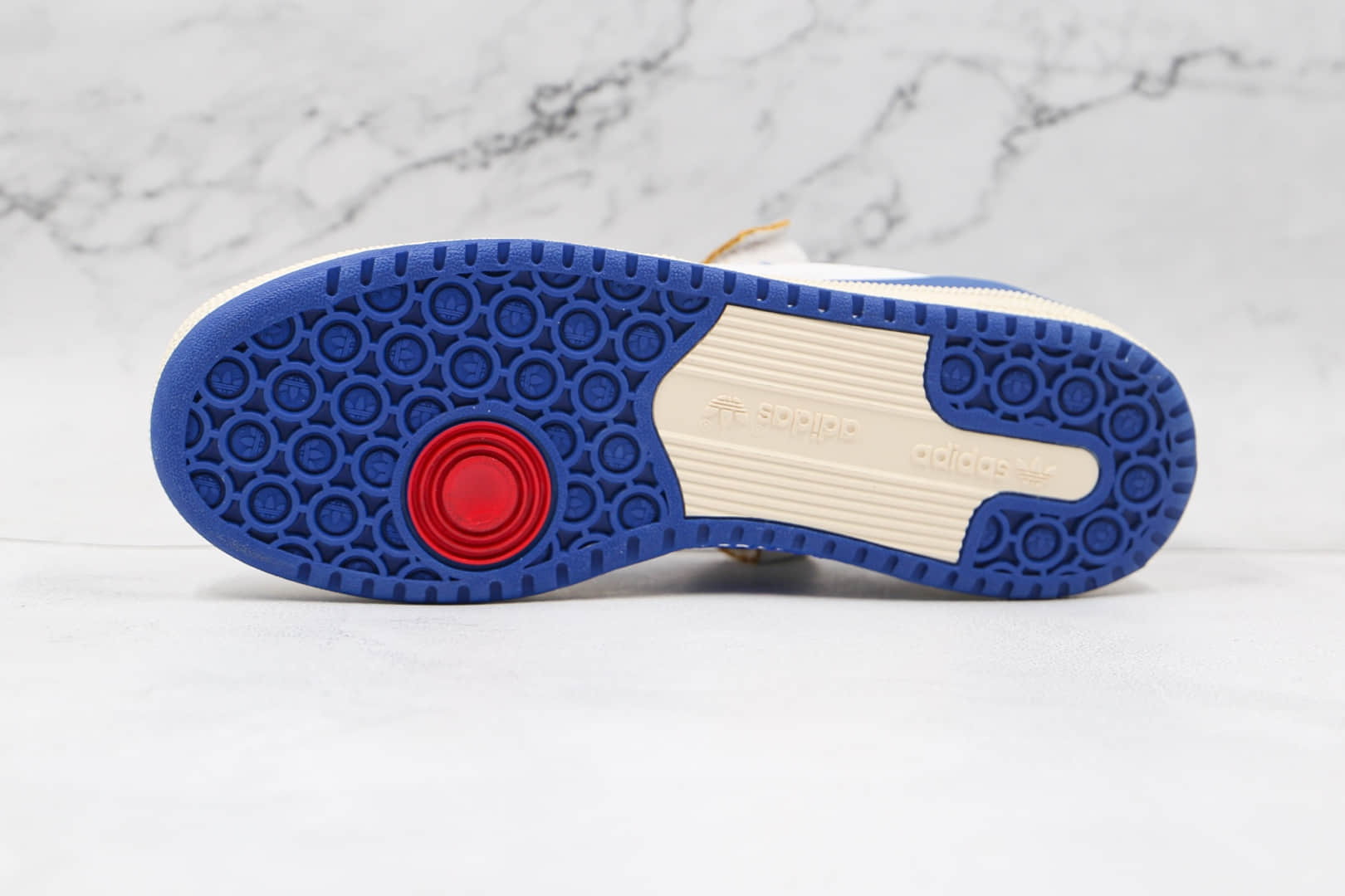 阿迪达斯adidas Forum 84 Low OG Bright Blue纯原版本三叶草白蓝色魔术贴板鞋原档案数据开发 货号：S23764