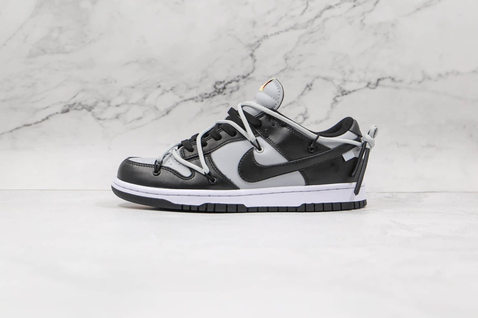 耐克Nike Dunk Low x Futura x OFF-WHITE纯原版本低帮OW DUNK黑灰色板鞋原楦头纸板打造原盒原标 货号：BQ6817-188