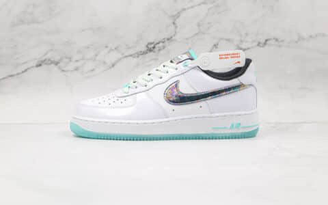 耐克Nike AIR FMRCE 1纯原版本低帮空军一号冰绿白色板鞋原楦头纸板打造 货号：DD9613-100