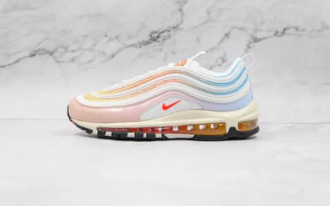 耐克Nike Air Max 97纯原版本子弹头复古气垫鞋Max97粉色渐变内置真小潘气垫 货号：DD8500-161