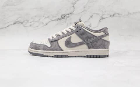 耐克NIKE SB ZOOM DUNK LOW PRO纯原版本低帮SB DUNK灰白麂皮板鞋内置Zoom气垫 货号：854866-002