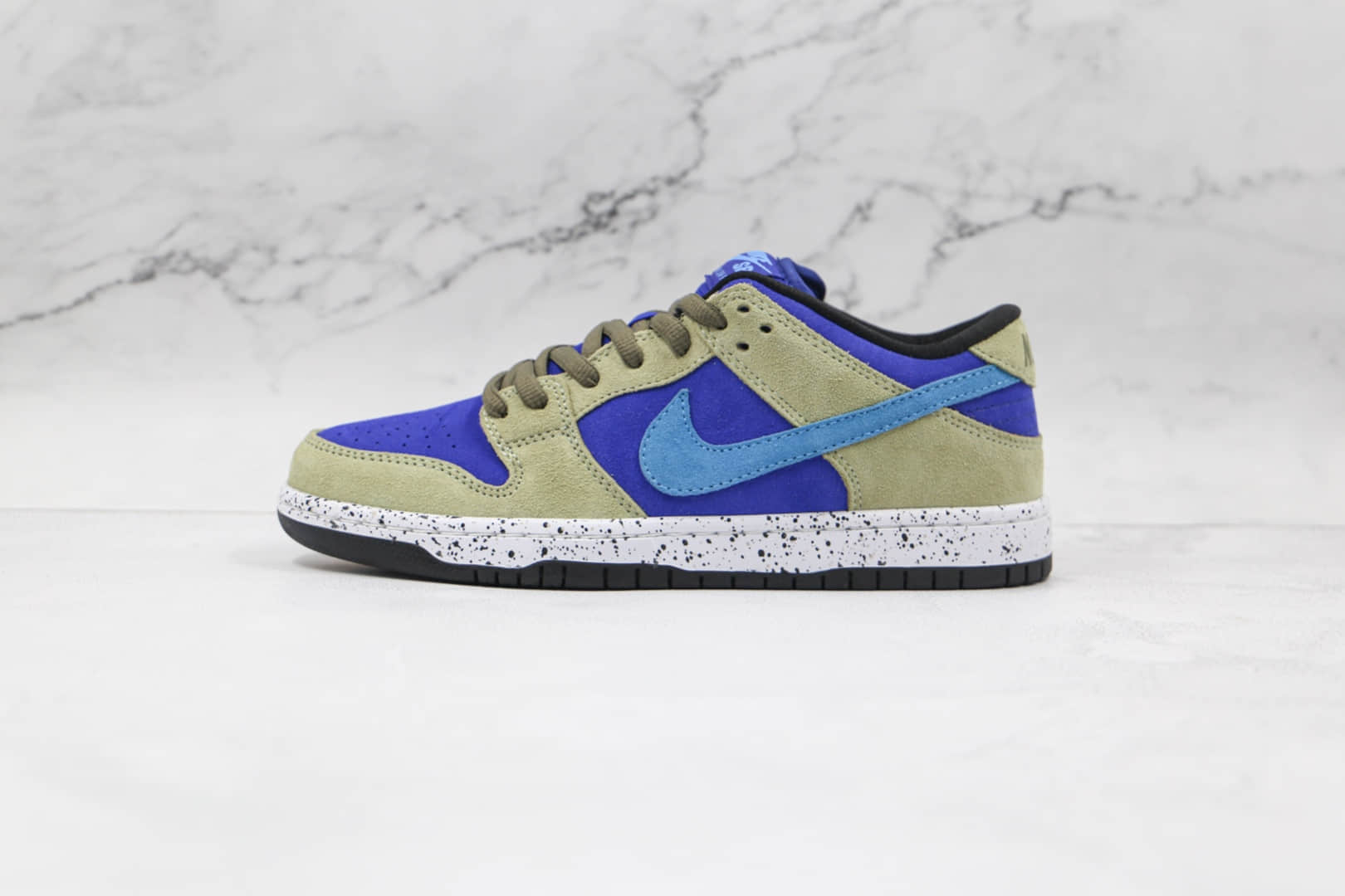 耐克Nike SB Dunk Low Celadon纯原版本低帮Dunk翻毛皮板鞋青瓷原档案数据开发 货号：BQ6817-301