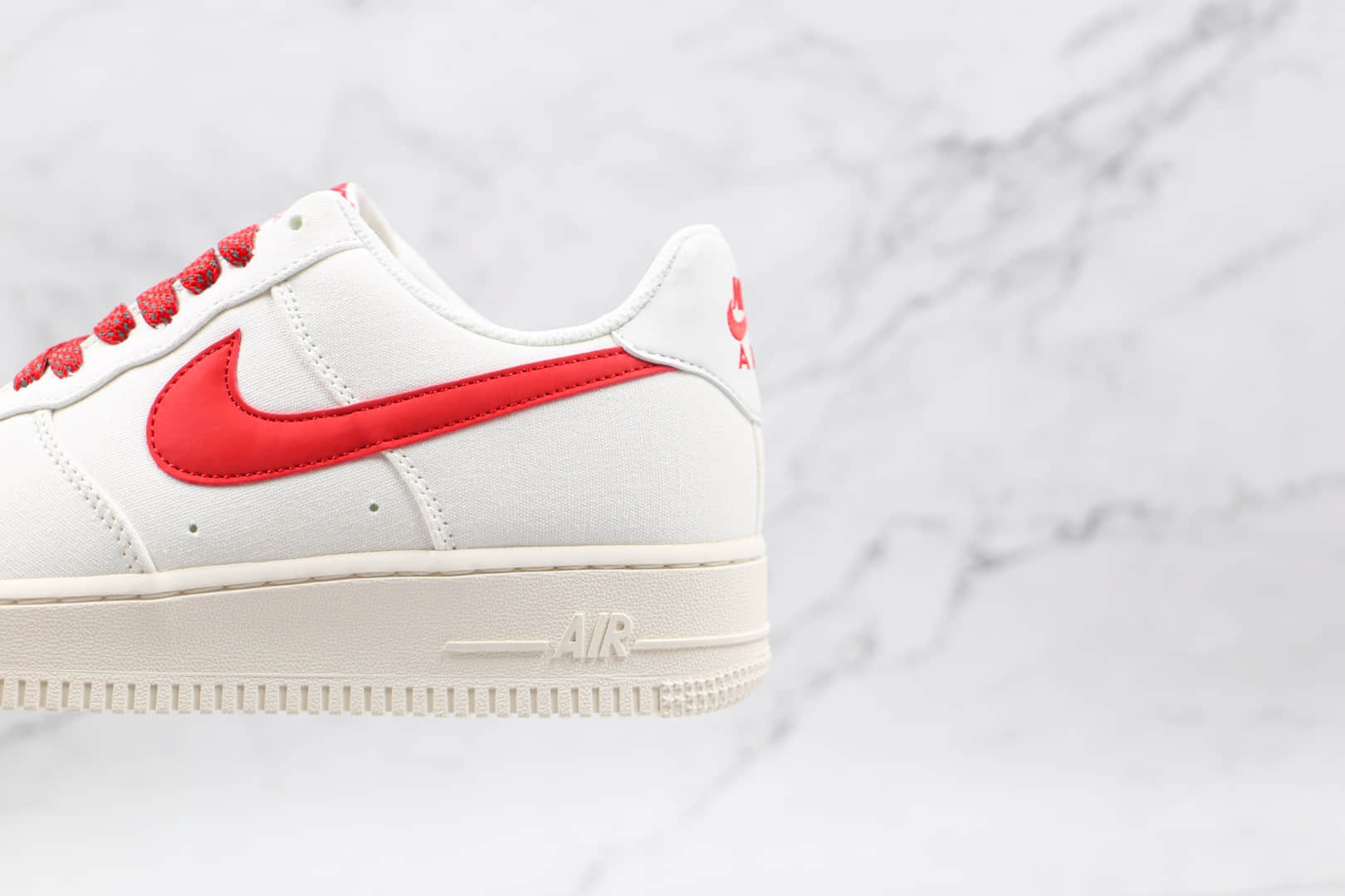 耐克Nike Air Force 1 Low 07纯原版本低帮空军一号灰白红色帆布板鞋内置气垫 货号：315122-103