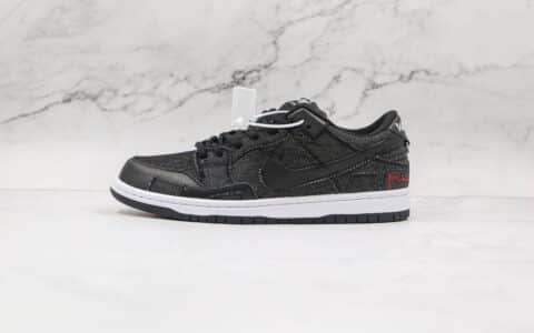 耐克NIKE SB Dunk Low Wasted Youth纯原版本低帮SB DUNK青年联名黑红废材玫瑰印花补丁板鞋内置气垫 货号：DD8386-001