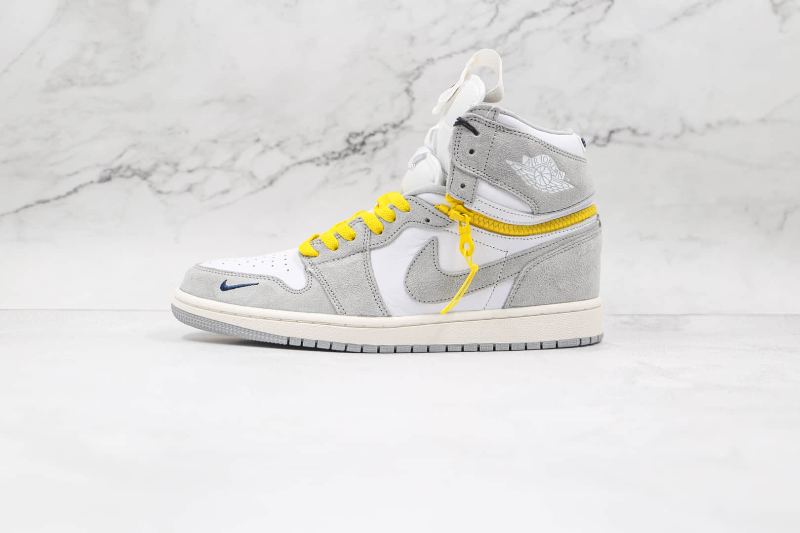 乔丹Air Jordan 1 High Switch Light Smoke Grey纯原版本高帮AJ1拉链款浅烟灰色板鞋原档案数据开发 货号：CW6576-100