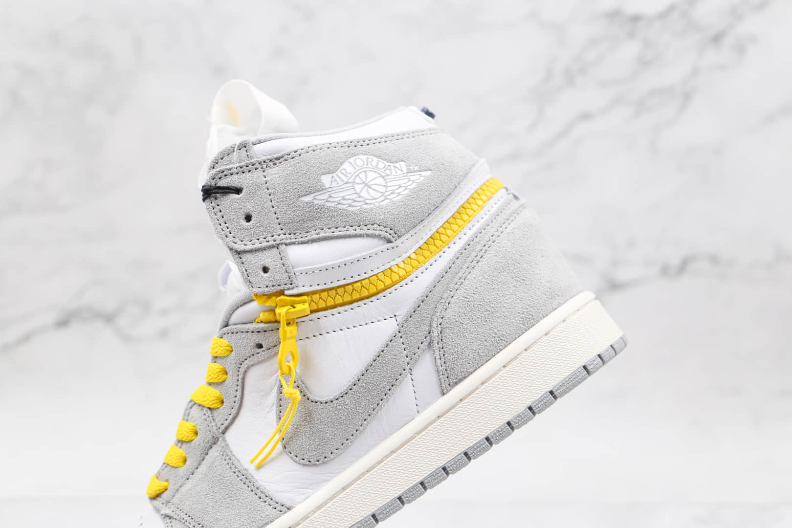 乔丹Air Jordan 1 High Switch Light Smoke Grey纯原版本高帮AJ1拉链款浅烟灰色板鞋原档案数据开发 货号：CW6576-100