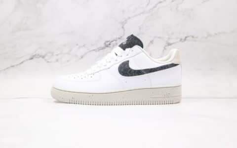 耐克Nike Air Force 1 Low纯原版本低帮空军一号白黑羊毛阴阳骨白板鞋内置全掌Sole气垫 货号：DA6682-100