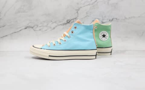 匡威Converse Chuck 70s公司级版本高帮1970S夏日冰淇淋绿蓝粉撞色硫化板鞋原楦头纸板打造 货号：171124C