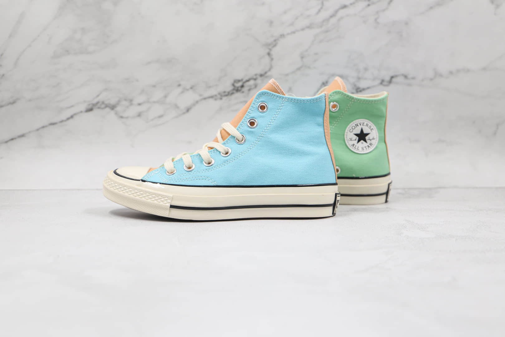 匡威Converse Chuck 70s公司级版本高帮1970S夏日冰淇淋绿蓝粉撞色硫化板鞋原楦头纸板打造 货号：171124C