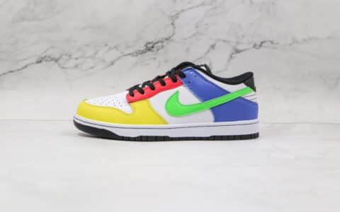 耐克Nike SB Dunk Low纯原版本低帮SB DUNK糖果色白黄绿蓝粉色彩色拼接板鞋原楦头纸板打造 货号：DD1503-106