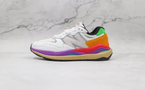 新百伦New Balance 5740纯原版本复古NB5740白彩虹彩色拼接慢跑鞋原鞋开模一比一打造 货号：W5740LA