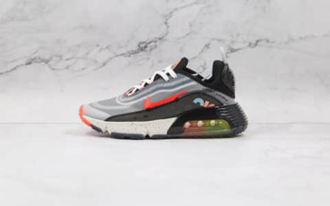 耐克Nike Air Max 90纯原版本网面彩虹Max2090波点灰黑粉色气垫鞋原楦头纸板打造 货号：DD8497-160