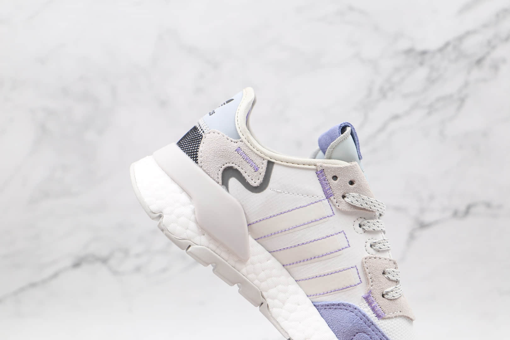 阿迪达斯Adidas Nite Jogger 2019 Boost纯原版本夜行者一代白紫色爆米花跑鞋原档案数据开发 货号：HO3250