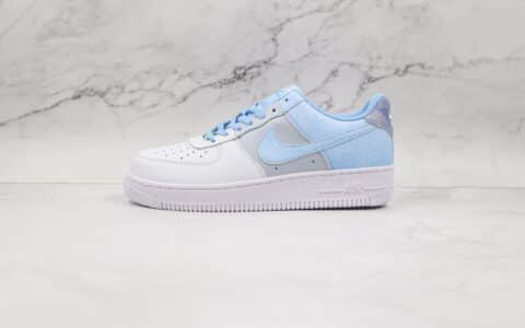 耐克Nike Air Force 1 Low Psychic Blue纯原版本低帮空军一号白灰蓝扎染通灵蓝板鞋内置气垫 货号：CZ0337-400