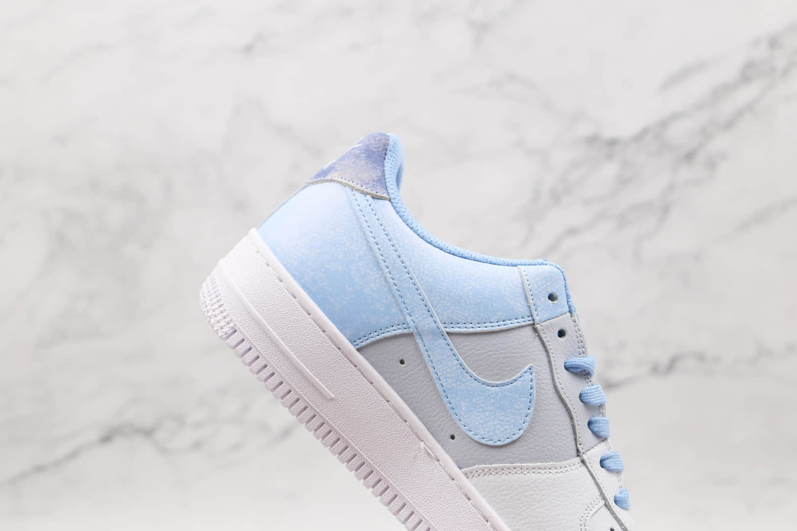 耐克Nike Air Force 1 Low Psychic Blue纯原版本低帮空军一号白灰蓝扎染通灵蓝板鞋内置气垫 货号：CZ0337-400