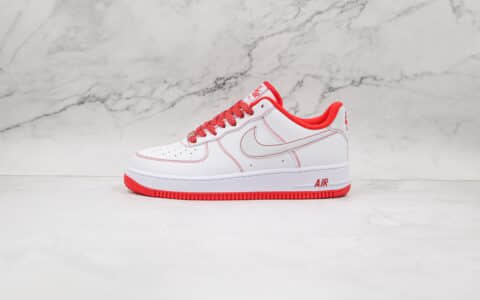 耐克Nike AIR FMRCE 1纯原版本低帮空军一号3M黑红缝线板鞋内置Sole气垫 货号：CN2896-101