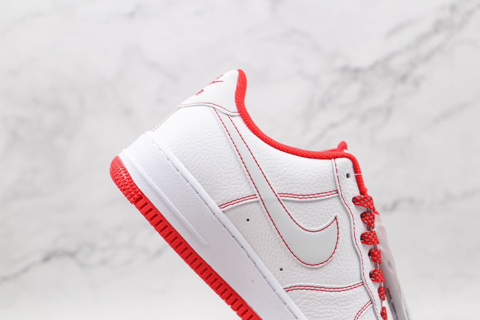 耐克Nike AIR FMRCE 1纯原版本低帮空军一号3M黑红缝线板鞋内置Sole气垫 货号：CN2896-101