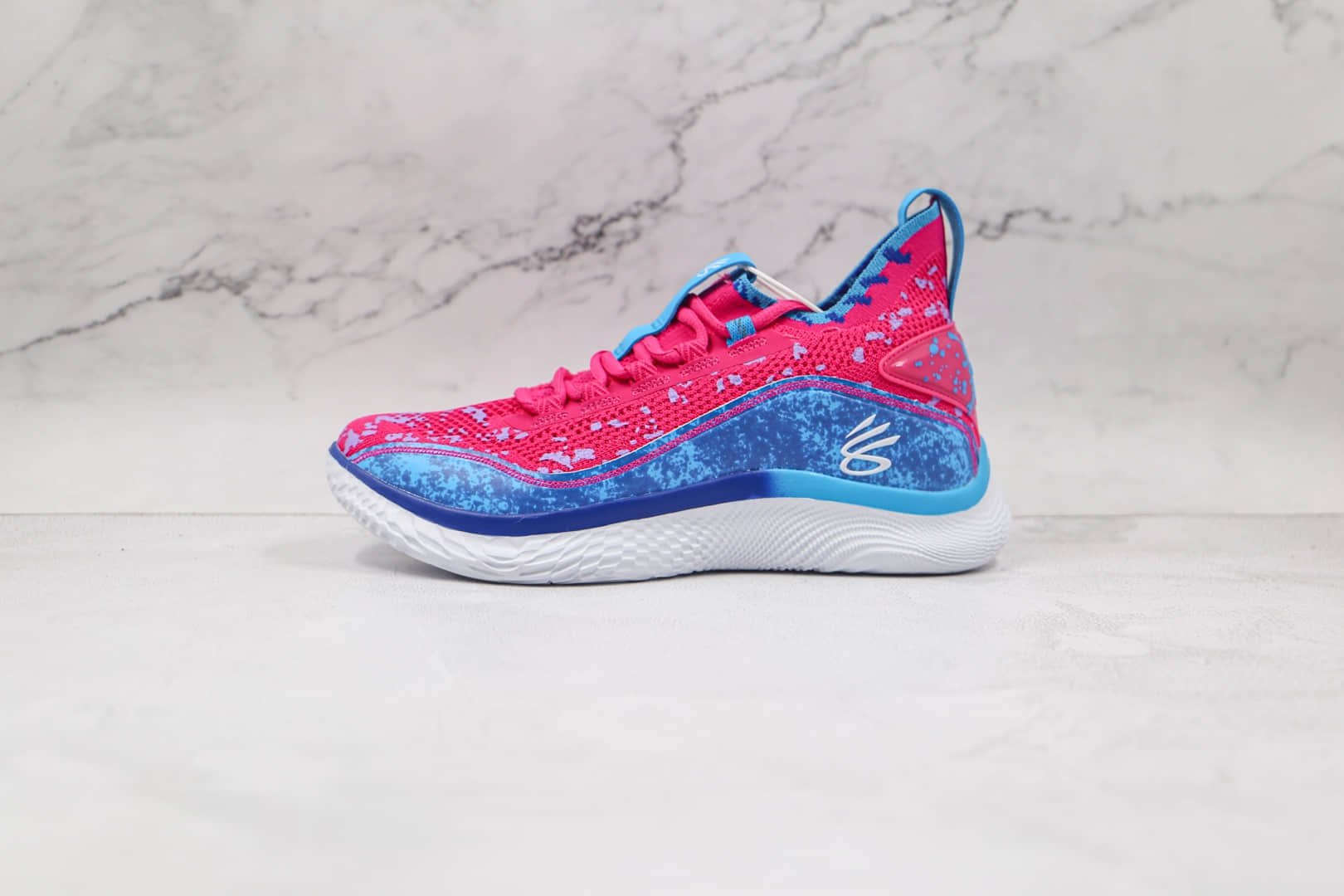 安德玛UNDER ARMOUR CURRY 8纯原版本库里8代粉红蓝色篮球鞋原档案数据开发 货号：3024694-603