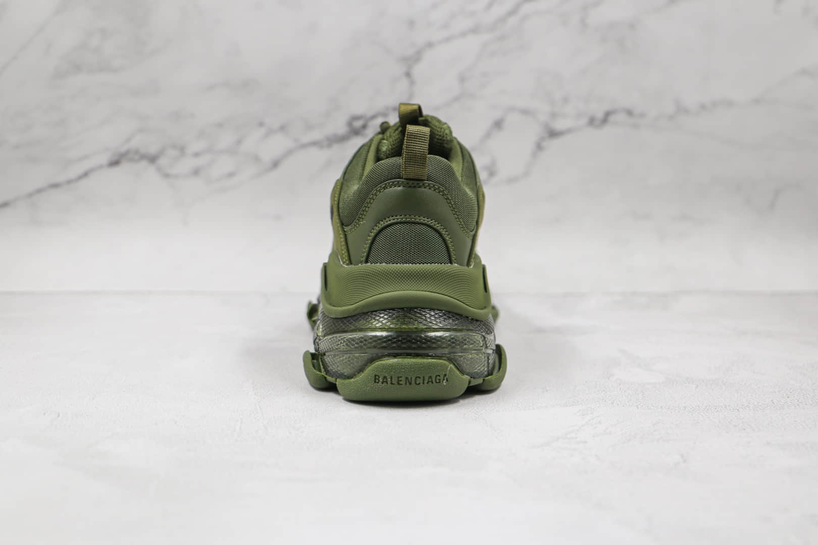 巴黎世家Balenciaga Triple S纯原版本二代军绿色复古气垫老爹鞋原厂组合大底