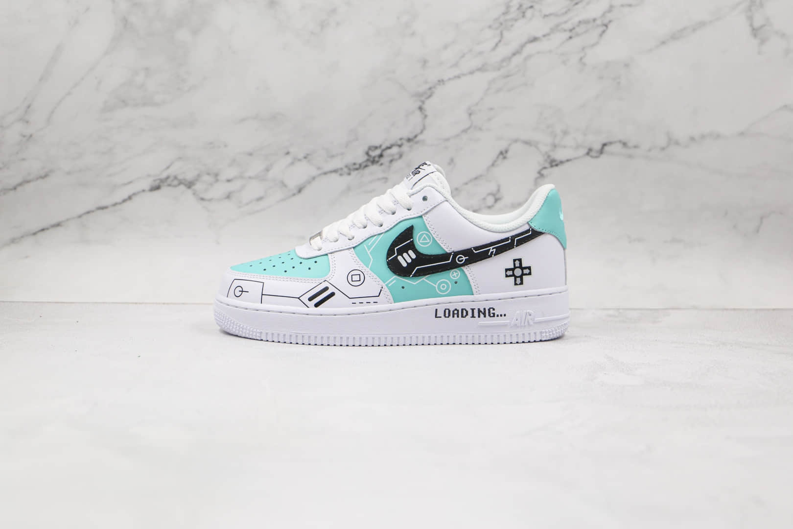 耐克Nike Air Force 1 Low 07纯原版本低帮空军一号PS5电玩主题蒂芙尼绿板鞋内置气垫 货号：CW2288-114