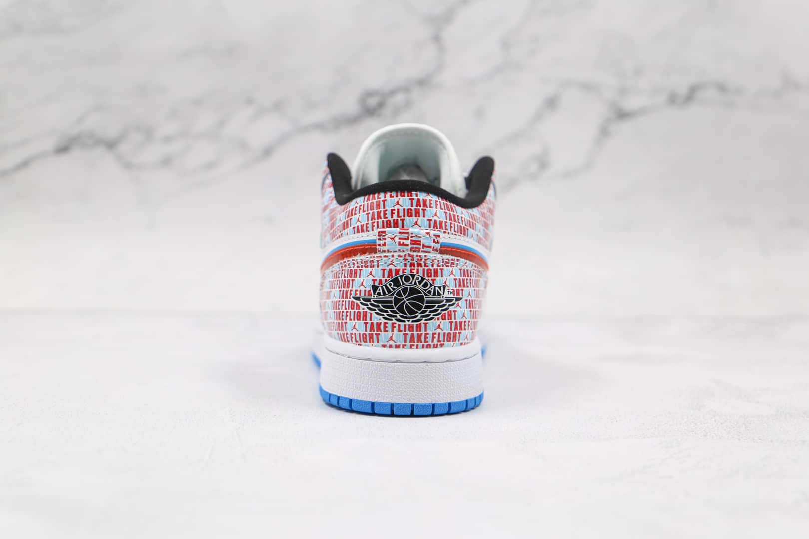 乔丹Air Jordan 1 Low gs纯原版本低帮AJ1白红蓝双钩裸眼3D板鞋原楦头纸板打造 货号：DD1527-114