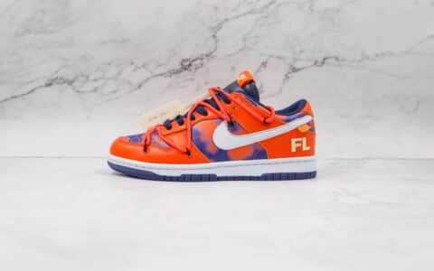 耐克Nike Dunk Low x Future x Off white三方联名款纯原版本低帮OW DUNK蓝橙色板鞋原楦头纸板打造 货号：DD0856-801