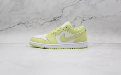 乔丹Air Jordan 1 Low Limelight纯原版本低帮AJ1聚光灯白绿色网面板鞋原盒原标 货号：DH9619-103