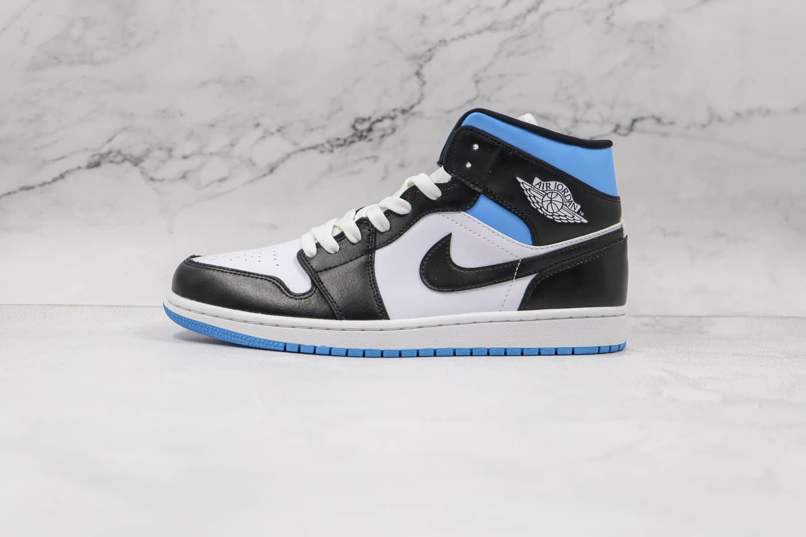 乔丹Air Jordan 1 Mid SE GS纯原版本中帮AJ1皇家蓝原楦头纸板打造 货号：BQ6472-102
